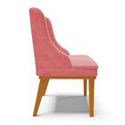 Kit 10 Cadeiras De Jantar Liz Suede Base Fixa Madeira Castanh