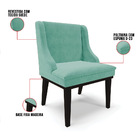 Kit 10 Cadeiras De Jantar Liz Suede Base Fixa Madeira Preto -