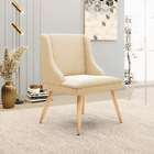 Kit 10 Cadeiras De Jantar Liz Suede Bege Pés Palito Natural