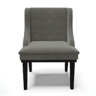 Kit 10 Cadeiras De Jantar Liz Suede Grafite Base Fixa Madeira