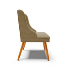 Kit 10 Cadeiras De Jantar Liz Suede Marrom Rato Pés Palito Ca