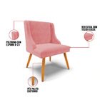 Kit 10 Cadeiras De Jantar Liz Suede Pes Palito Castanho D03 -