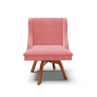 Kit 10 Cadeiras De Jantar Liz Suede Rosê Base Madeira Mm35 D0