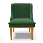 Kit 10 Cadeiras De Jantar Liz Veludo Base Fixa Madeira Castan