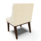 Kit 10 Cadeiras De Jantar Liz Veludo Base Fixa Madeira Tabaco