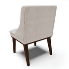 Kit 10 Cadeiras De Jantar Liz Veludo Cinza Base Fixa Madeira