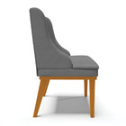 Kit 10 Cadeiras De Jantar Liz Veludo Luxo Grafite A131 Base F