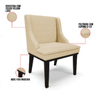 Kit 10 Cadeiras De Jantar Liz Veludo Luxo Off White A129 Base