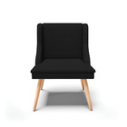 Kit 10 Cadeiras De Jantar Liz Veludo Preto A81 Pés Palito Nat