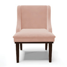 Kit 10 Cadeiras De Jantar Liz Veludo Rosê Base Fixa Madeira P