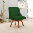 Kit 10 Cadeiras De Jantar Liz Veludo Verde A136 Base Giratóri