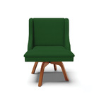 Kit 10 Cadeiras De Jantar Liz Veludo Verde A136 Base Giratóri