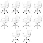 Kit 10 Cadeiras Escritorio Diretor Design Italiano Com Relax