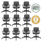 Kit 10 Cadeiras Escritório Diretor Ergonômica Nr17 Tela Mesh