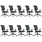 Kit 10 Cadeiras Escritório Diretor Ergonômica Nr17 Tela Mesh