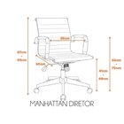 Kit 10 Cadeiras Escritório Diretor Esteirinha Corino Manhattan