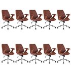 Kit 10 Cadeiras Escritório Diretor Giratória Corino Kopenhage