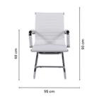 Kit 10 Cadeiras Escritório Esteirinha Eames Branca Fixa