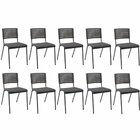 Kit 10 Cadeiras Escritório Fixa Hotel Auditório Niala Nr17 Pr