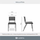 Kit 10 Cadeiras Escritório Fixa Hotel Auditório Niala Nr17 Ve