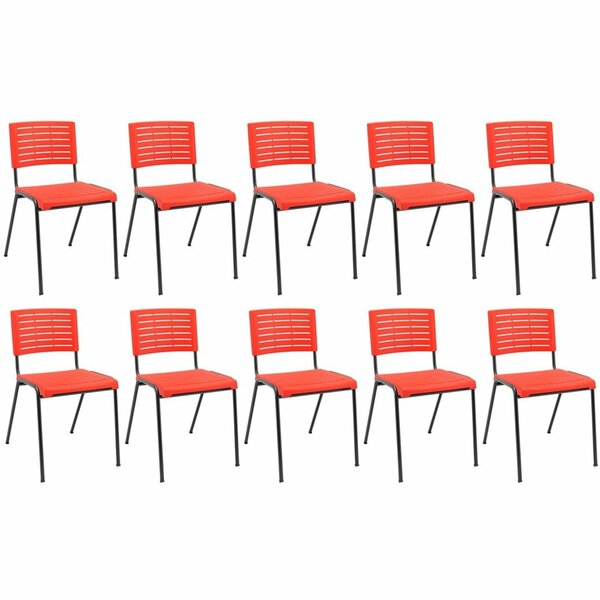 Kit 10 Cadeiras Escritório Fixa Hotel Auditório Niala Nr17 Ve