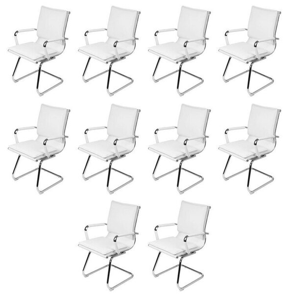 Kit 10 Cadeiras Escritorio Interlocutor Design Italiano Com R