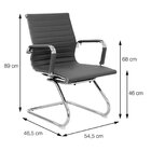 Kit 10 Cadeiras Escritório Interlocutor Fixa Esteirinha Corin