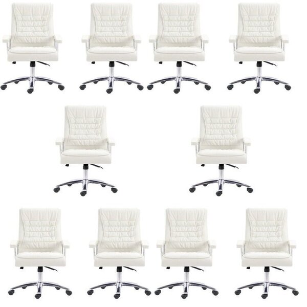 Kit 10 Cadeiras Escritório Presidente Ergonômica Nr17 Corino
