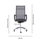 Kit 10 Cadeiras Escritório Presidente Esteirinha Tela Cinza