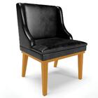 Kit 10 Cadeiras Estofadas Base Fixa De Madeira Castanho Lia S