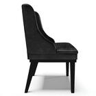 Kit 10 Cadeiras Estofadas Base Fixa De Madeira Preto Lia Sint