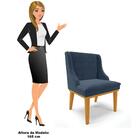 Kit 10 Cadeiras Estofadas Para Sala De Jantar Base Fixa De Ma