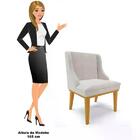 Kit 10 Cadeiras Estofadas Para Sala De Jantar Base Fixa De Ma