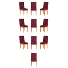 Kit 10 Cadeiras Estofadas Reforçadas - Balaqui Decor Marsala