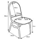 Kit 10 Cadeiras Hoteleiras Auditório Empilhável Linho M23 Azu