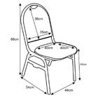 Kit 10 Cadeiras Hoteleiras Auditório Empilhável Linho M23 Pre