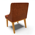 Kit 10 Cadeiras Liz Corano Nozes Base Fixa Madeira Castanho D