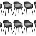 Kit 10 Cadeiras Marcela Montreal Em Polipropileno Assento Est