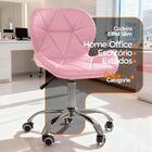 Kit 10 Cadeiras Office Eiffel Slim Ajustável Giratória - Rosa