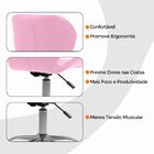 Kit 10 Cadeiras Office Eiffel Slim Ajustável Giratória - Rosa