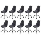 Kit 10 Cadeiras Para Escritório Decorativa Giratória Joly 110