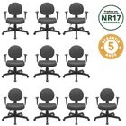 Kit 10 Cadeiras Para Escritório Ergonômica Executiva Operativ