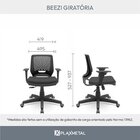 Kit 10 Cadeiras Para Escritório Ergonômica Giratória Beezi Nr