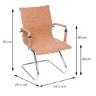 Kit 10 Cadeiras Para Escritório Interlocutor Base Fixa Esteir