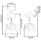 Kit 10 Cadeiras Para Escritório Operadora Giratória Encosto F