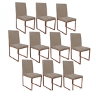 Kit 10 Cadeiras Para Sala De Jantar Escritório Office Stan In