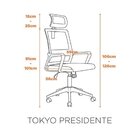 Kit 10 Cadeiras Presidente Giratória Tela Mesh Com Relax Toky
