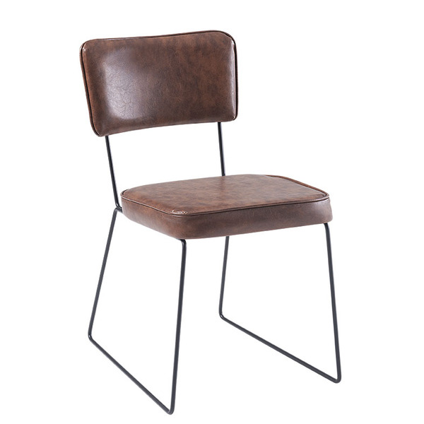 Kit 10 Cadeiras Roma Couríssimo Marrom Base Aço Preto - Ooca