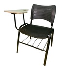 Kit 10 Cadeiras Universitárias Preta Com Porta Livros - Mastc