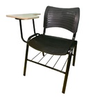 Kit 10 Cadeiras Universitárias Preta Com Porta Livros - Mastc